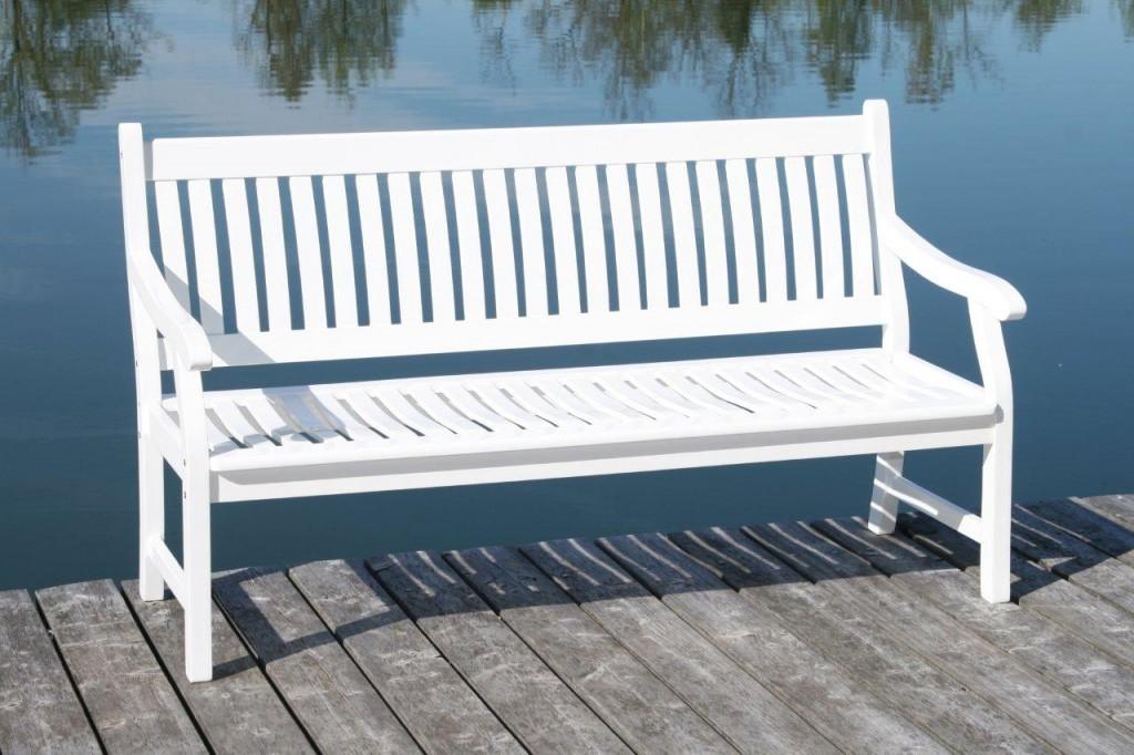 Gartenbank Weiß