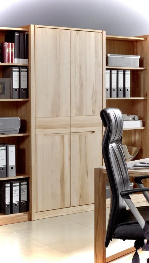Aktenschrank Büroschrank Arcona 2 Türen 80 cm Kernbuche geölt